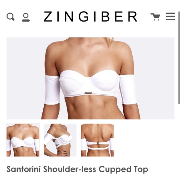 Santorini Shoulder-less Cupped Top